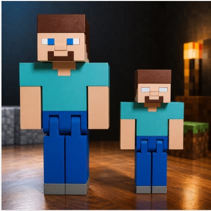 Boneco Steve  Articulado - Jogo Minecraft - 20cm