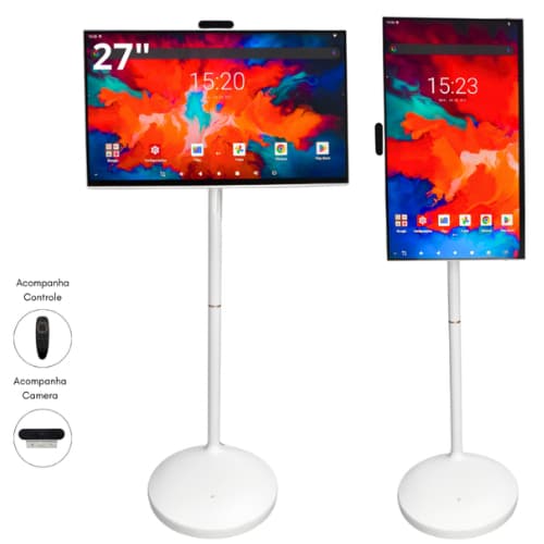 Monitor Touch 27" IPS Full HD All In One WiFi Bluetooth Antirreflexo Comando de Voz IA Webcam