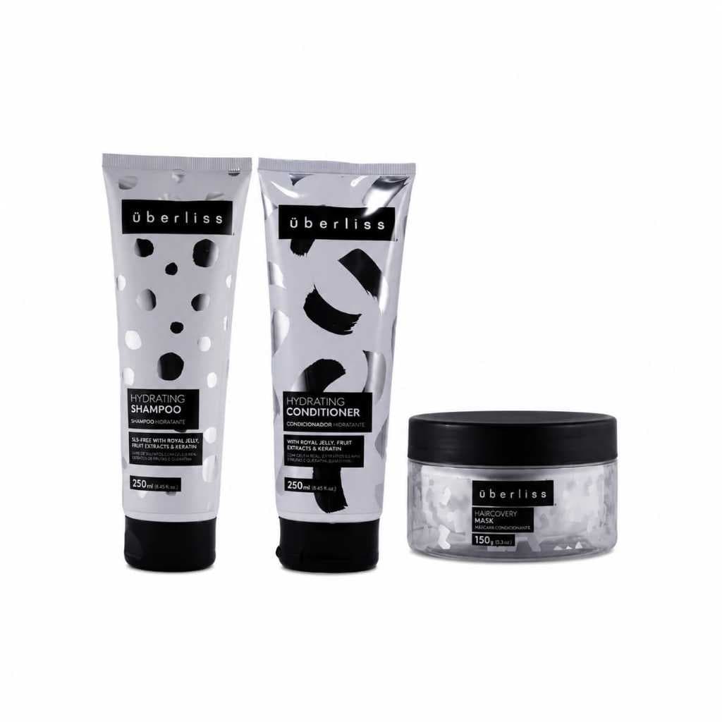 kit Uberliss Shampoo Condicionador e Máscara Hidratante e Nutritiva
