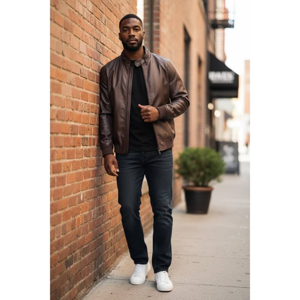 Jaqueta courino masculina, jaqueta slim fit, jaqueta biker, jaqueta casual masculina, jaqueta com zíper