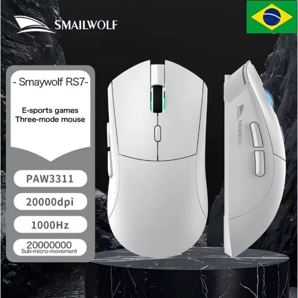 Mouse Gamer Smailwolf RS7 sem fio , 2.4ghz , bluetooth