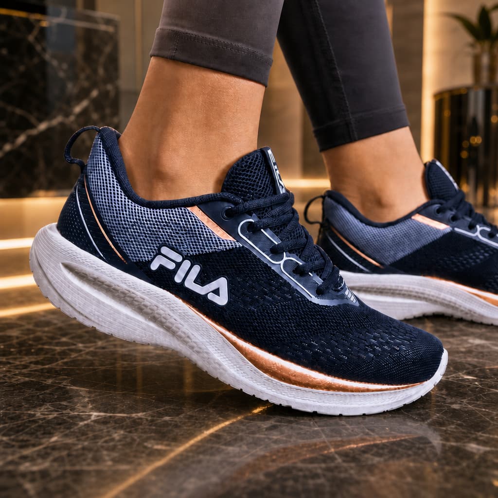 Tenis feminino Fila Rise Up Esportivo Corrida Treino Caminhada Leve Resistente Confortável - Original