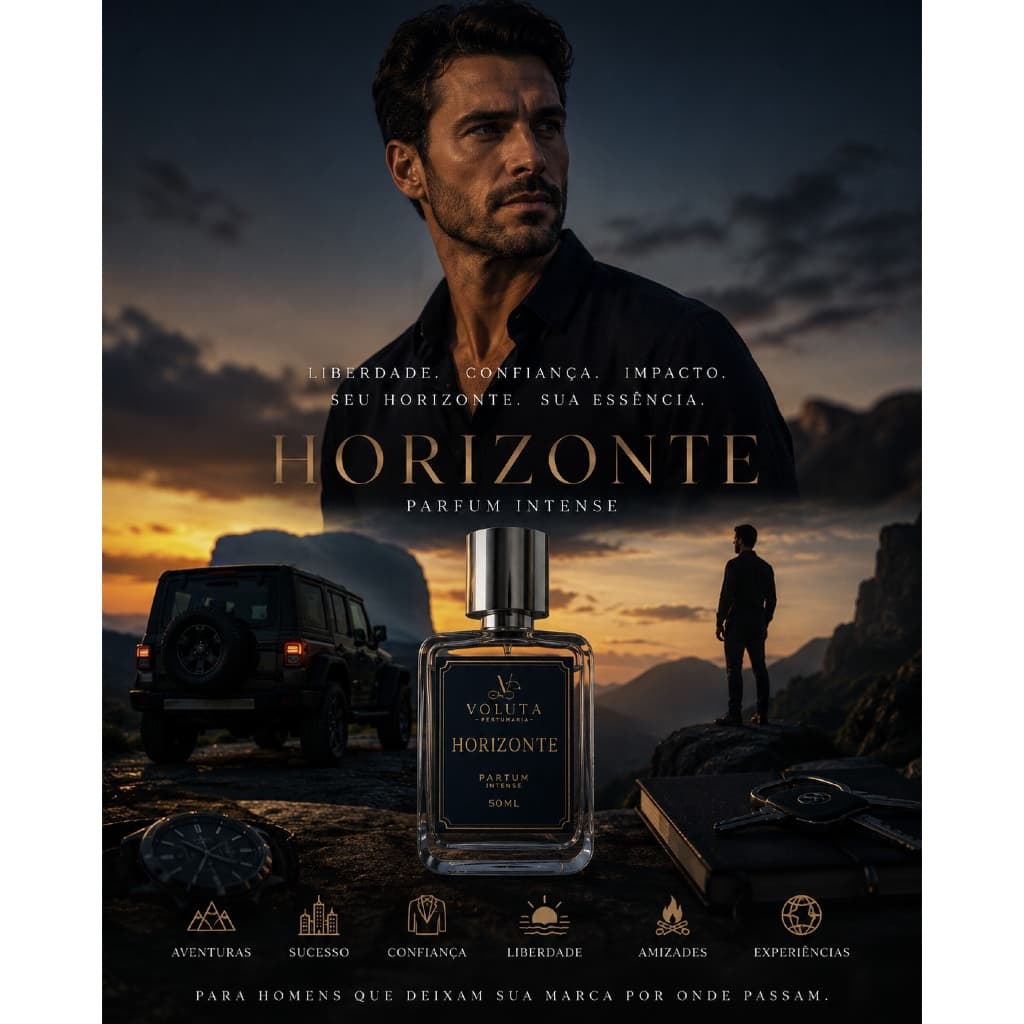Perfume Masculino Amadeirado - Fragância Importada Voluta Horizonte Inspiração Deur Selvage