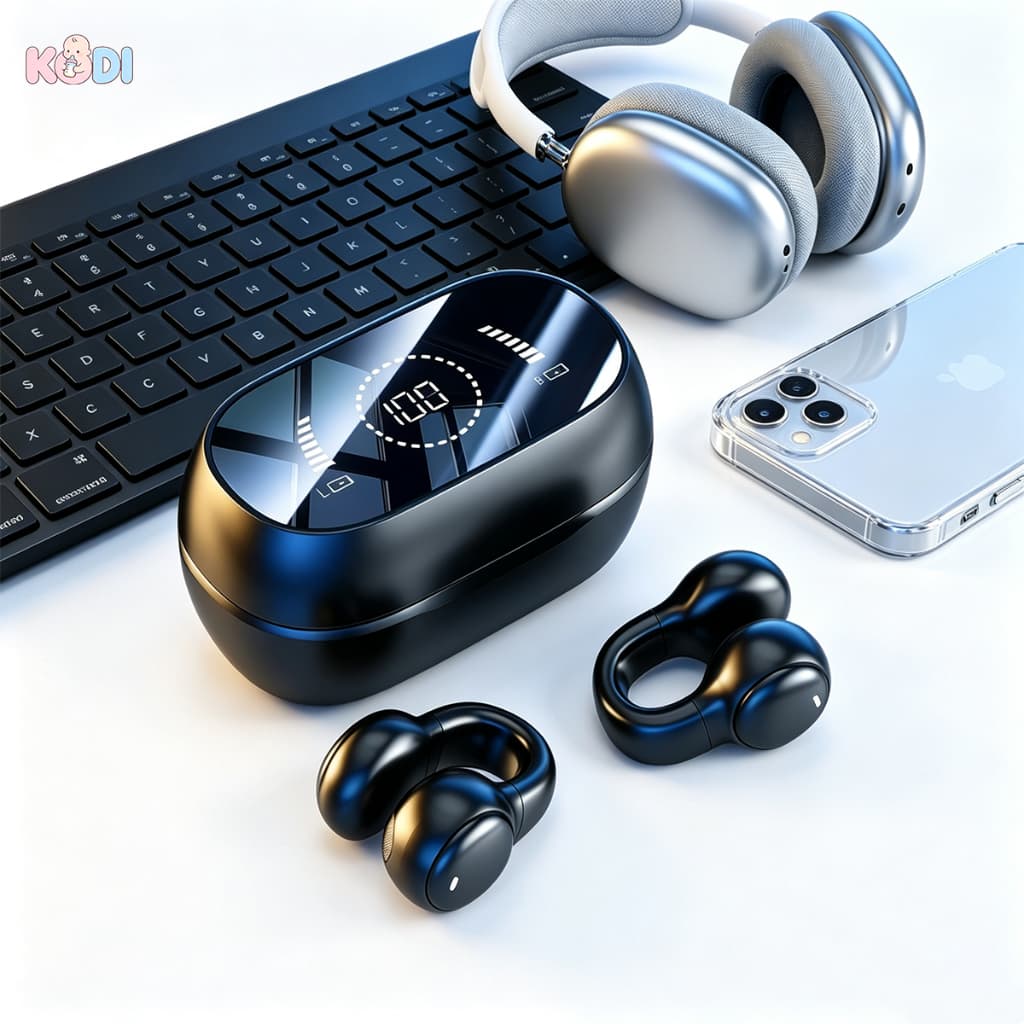 Fones de ouvido sem fio Bluetooth Ear-Hook 5.3 Mini fones de ouvido estéreo para Android Ios -B4
