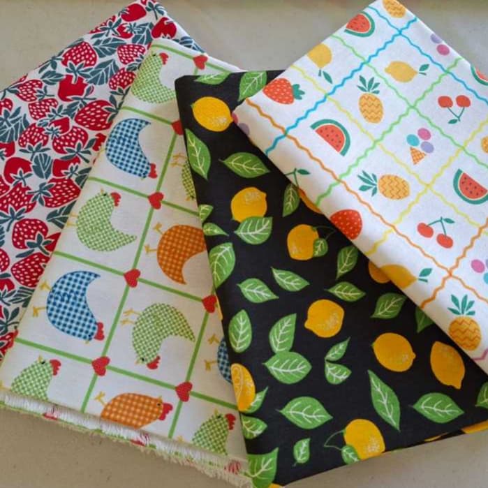 Kit 4 Tecidos Tricoline 100% Algodão 50x150cm Patchwork Costura Criativa Artesanato