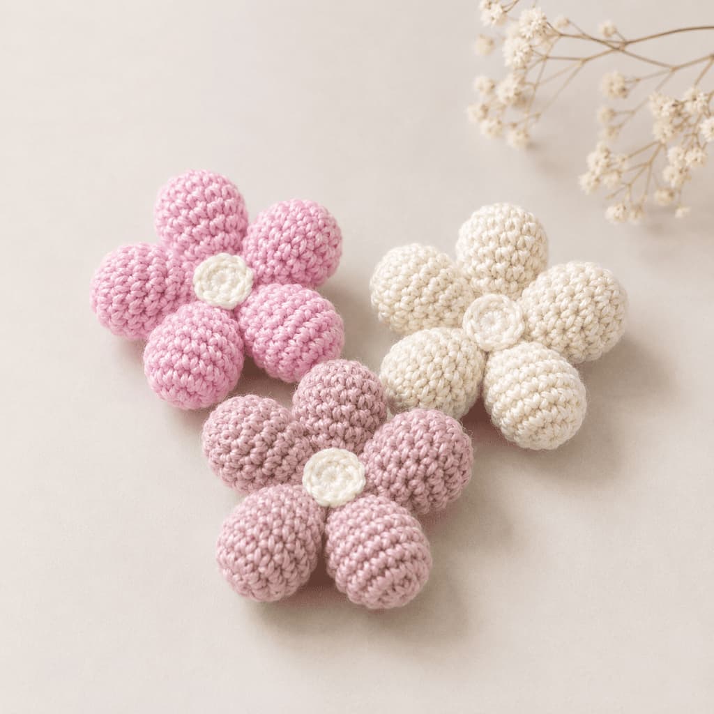 Kit Flores em Amigurumi Crochê