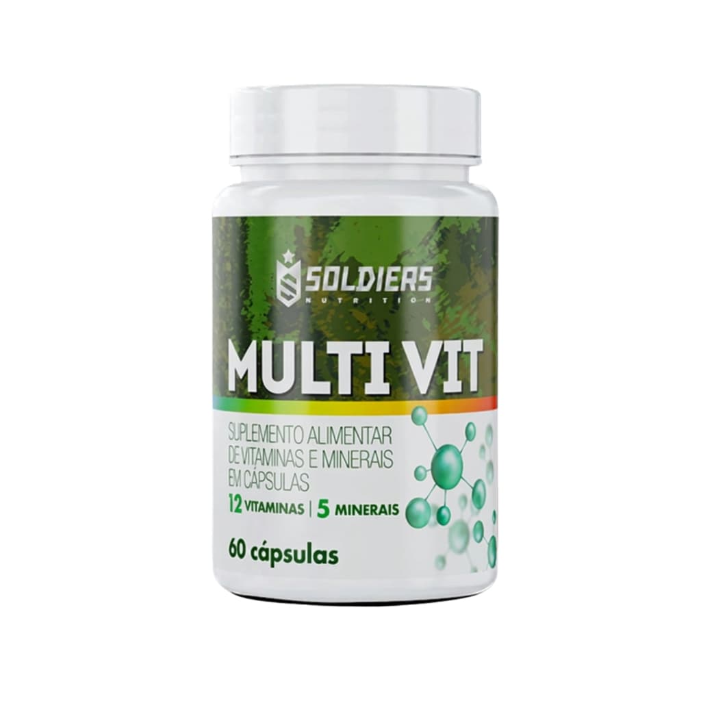 Multivitamínico 60 Caps 5 Minerais 12 Vitaminas Soldiers Nutrition Completo Saúde Imunidade Energia