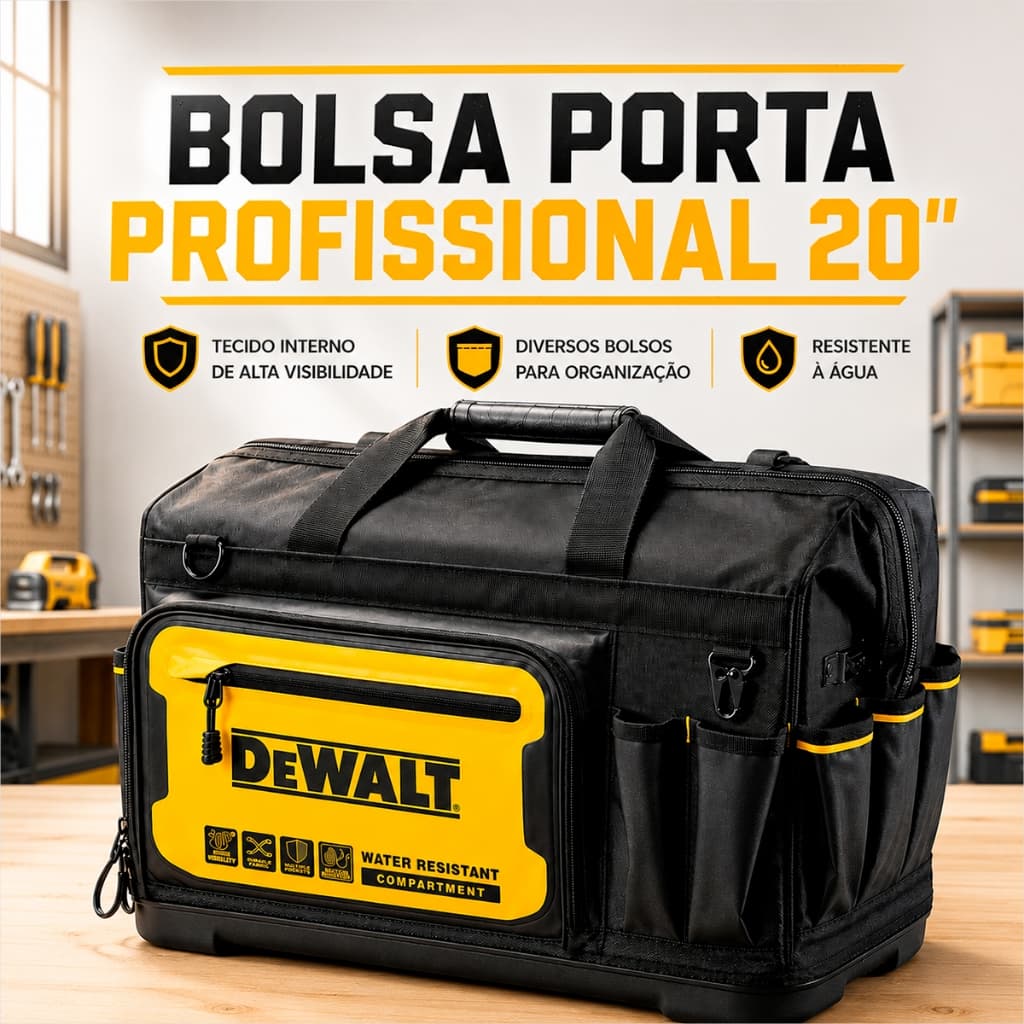 Caixa de Ferramentas 33 Bolsos Bolsa Porta Ferramentas 20" Bolsa de Ferramentas Para Mecânico DeWALT