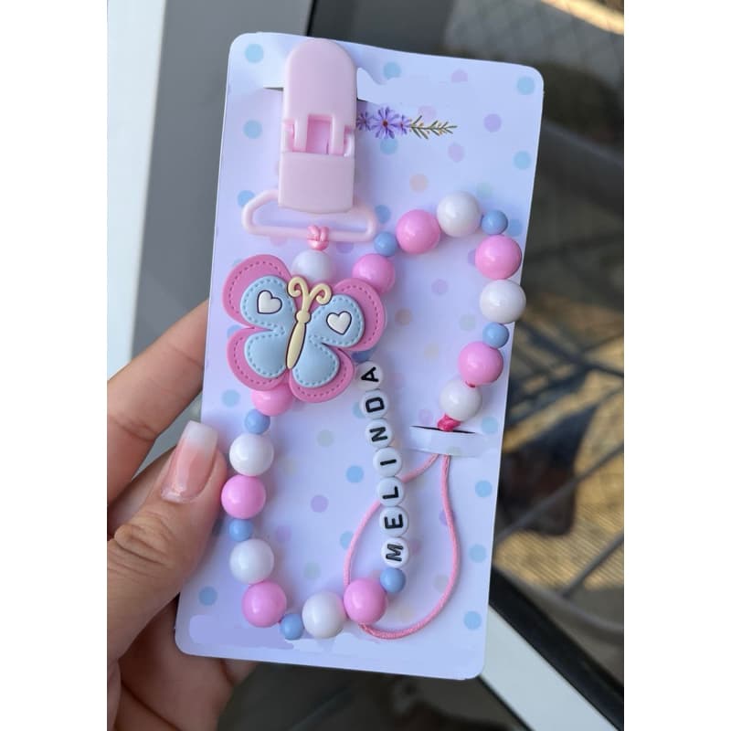 Prendedor de Chupeta Personalizado | Acessório Bebê | Encantos de Helena