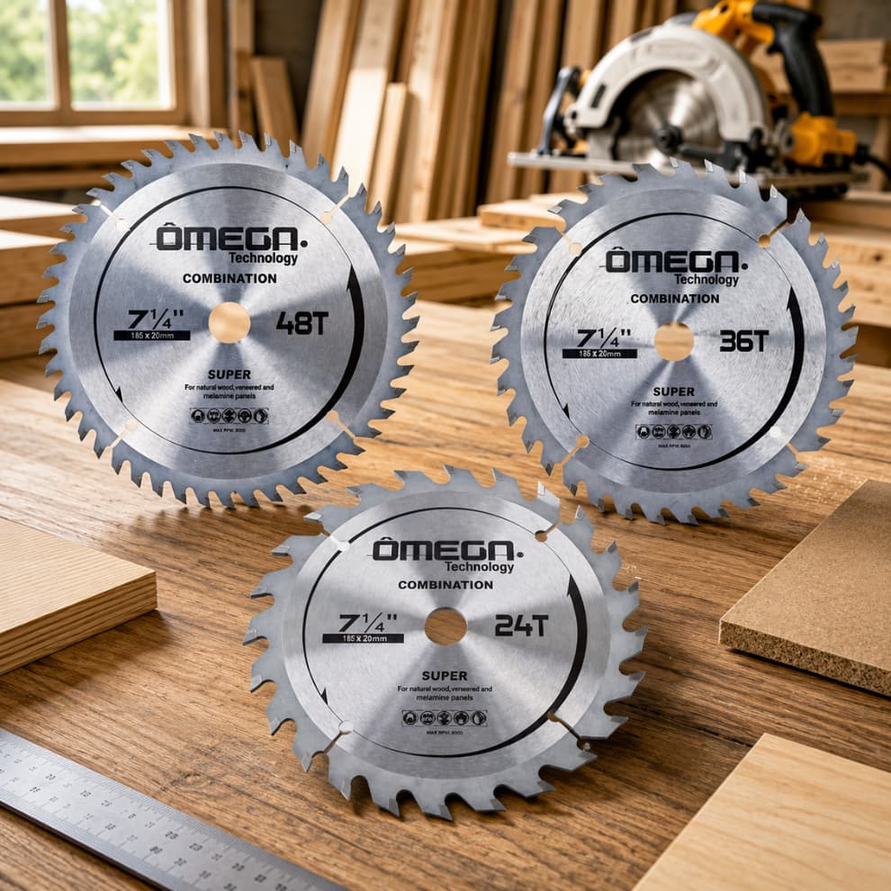 KIT 3 SERRA CIRCULAR 185MM 7.1/4 POL 24D 36D 48D MADEIRA MDF