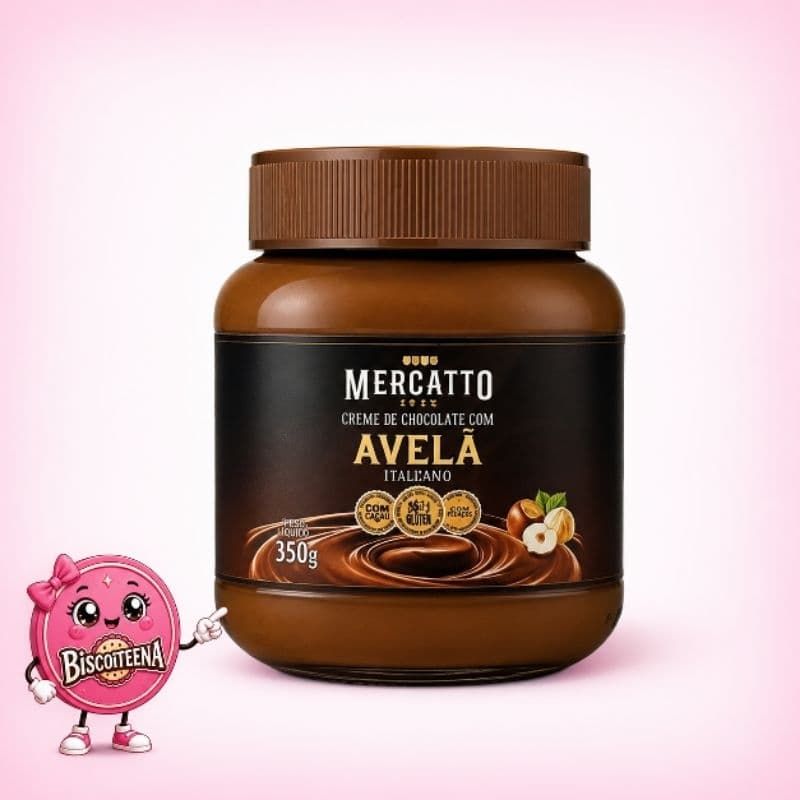Creme de Chocolate com Avelã ,Marca mercatto 350g - importado da Alemanha