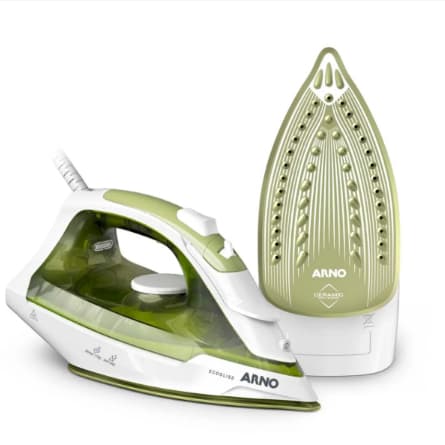 Ferro de Passar Roupas a Vapor Ecogliss Base de Cerâmica Easy Gliding Arno 127V