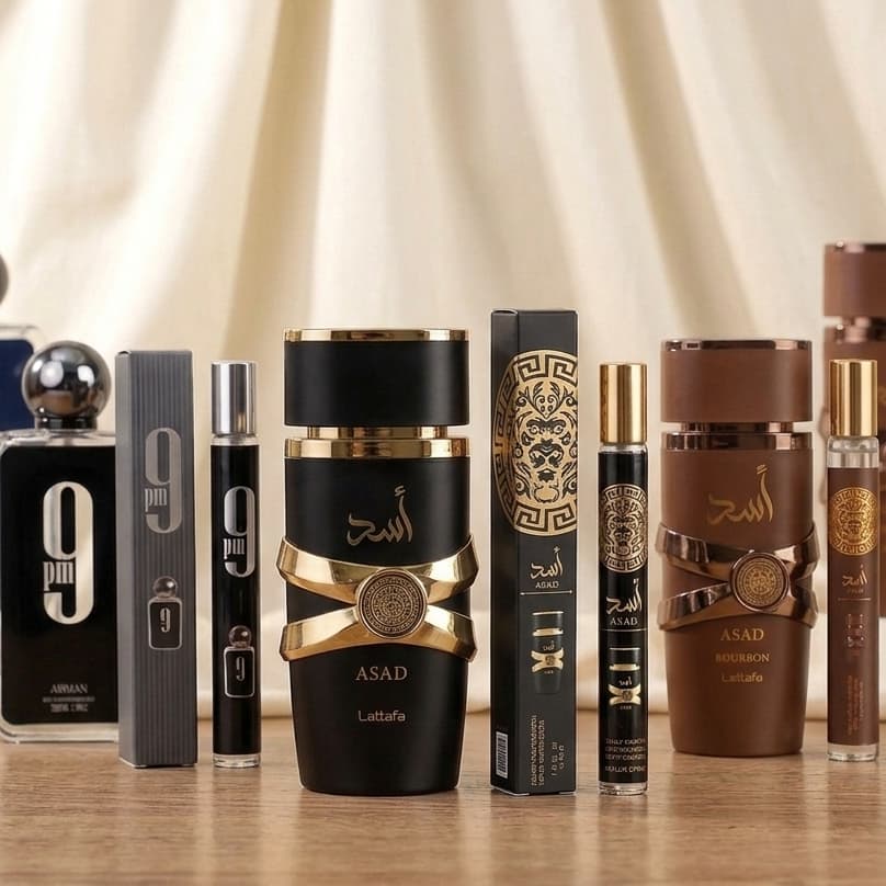Perfume de bolso Masculino Lattafa, Khamrah, Asad, Perfume Árabe, Perfume Importado 35ml