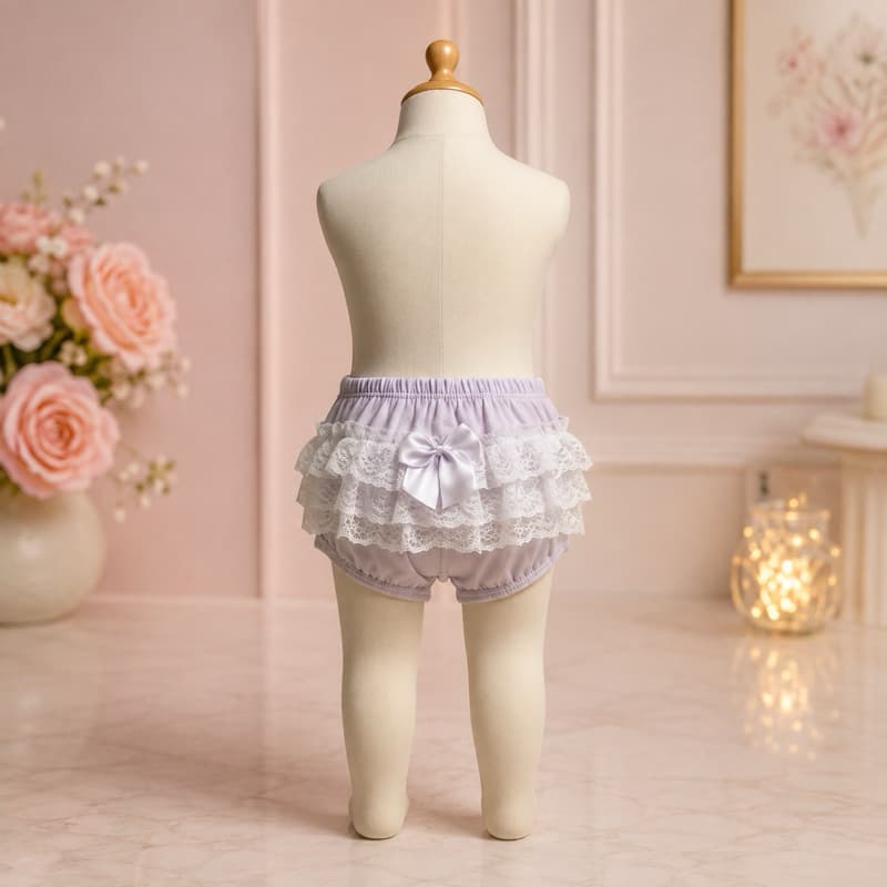 Calcinha Bebê Infantil Crianças Tapa Fralda Bebê Avulsa com Renda Laço Babados Luxo Brando Presente