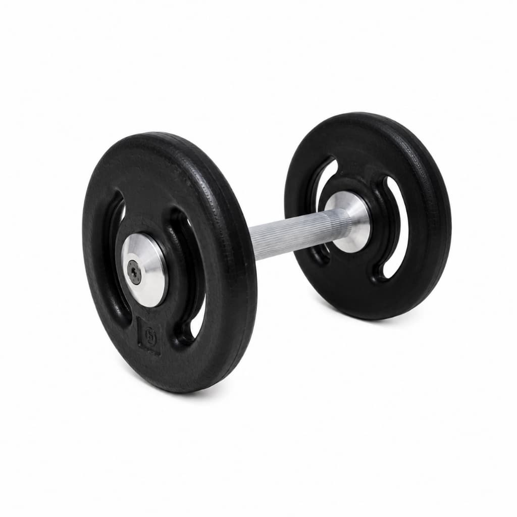 DUMBBELL HALTER INJETADO 12KG ACADEMIA MUSCULAÇÃO FITNESS TREINO RESISTÊNCIA ALTA DURABILIDADE PESO LIVRE PREMIUM