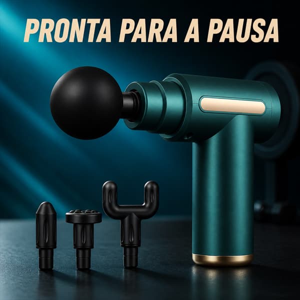Massageador Corporal Elétrico Terapêutico Pistola para Fisioterapia Alívio de Dores e Tensão Muscular