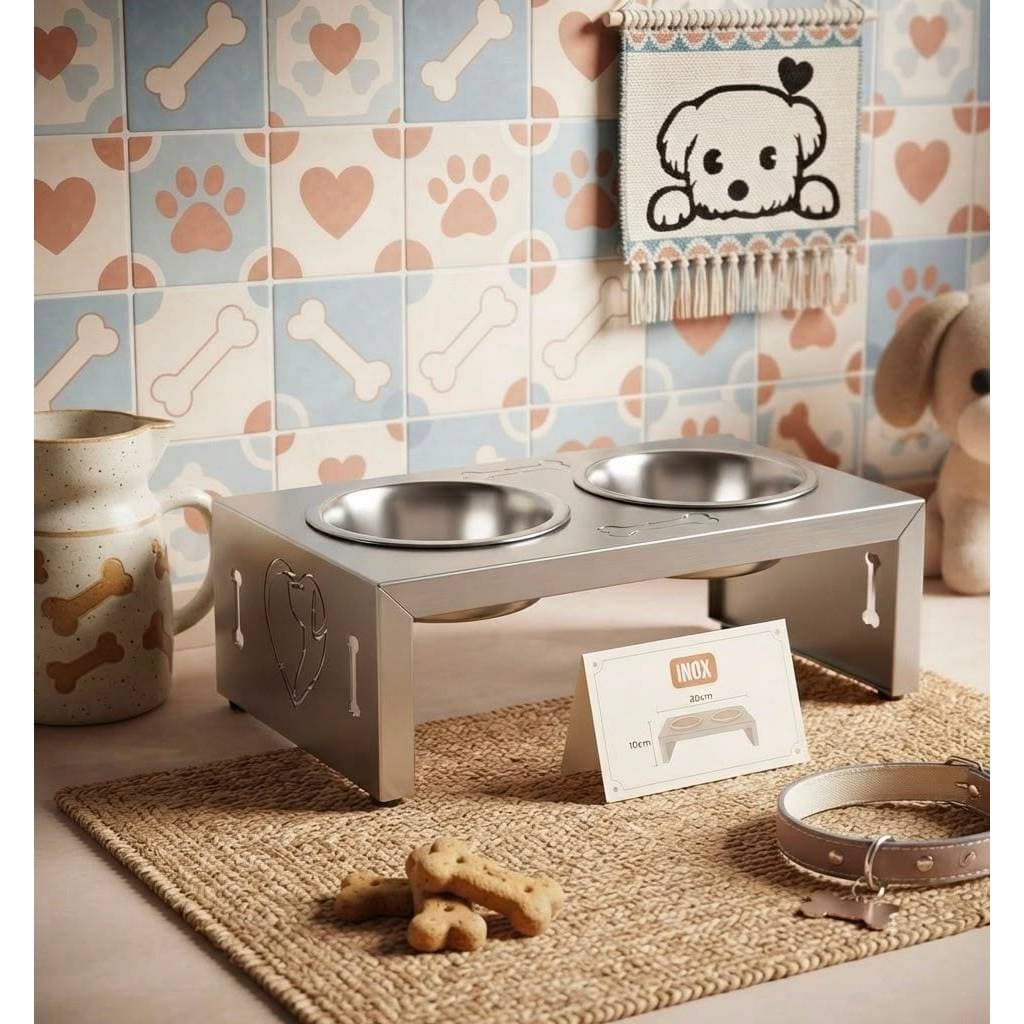 Comedouro para Cachorro Forceig PetSteel Inox 304 Livre de BPA Tigela para Ração e Água Pet
