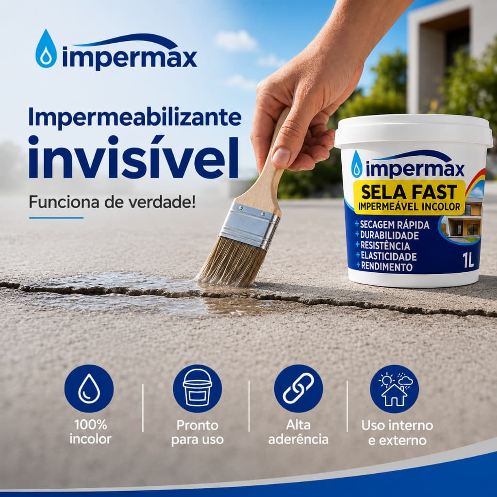 Impermeabilizante invisível liquido 1 Litro Fita liquida multiuso, Box Pia Ralo Trinca Telha Vaso