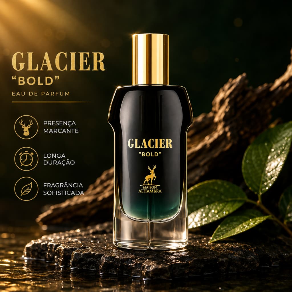 Glacier Bold Maison Alhambra Eau de Parfum Masculino 100ml Perfume Árabe Importado Original Lacrado