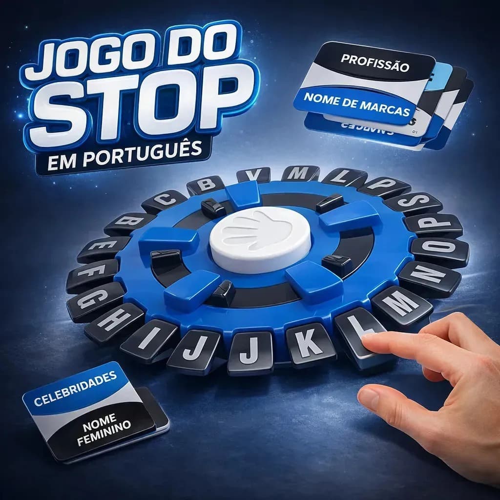 Jogo Tapple Stop Rápido de Palavras em Português 2 a 8 Jogadores com Cartas – Jogo de Tabuleiro Família e Amigos