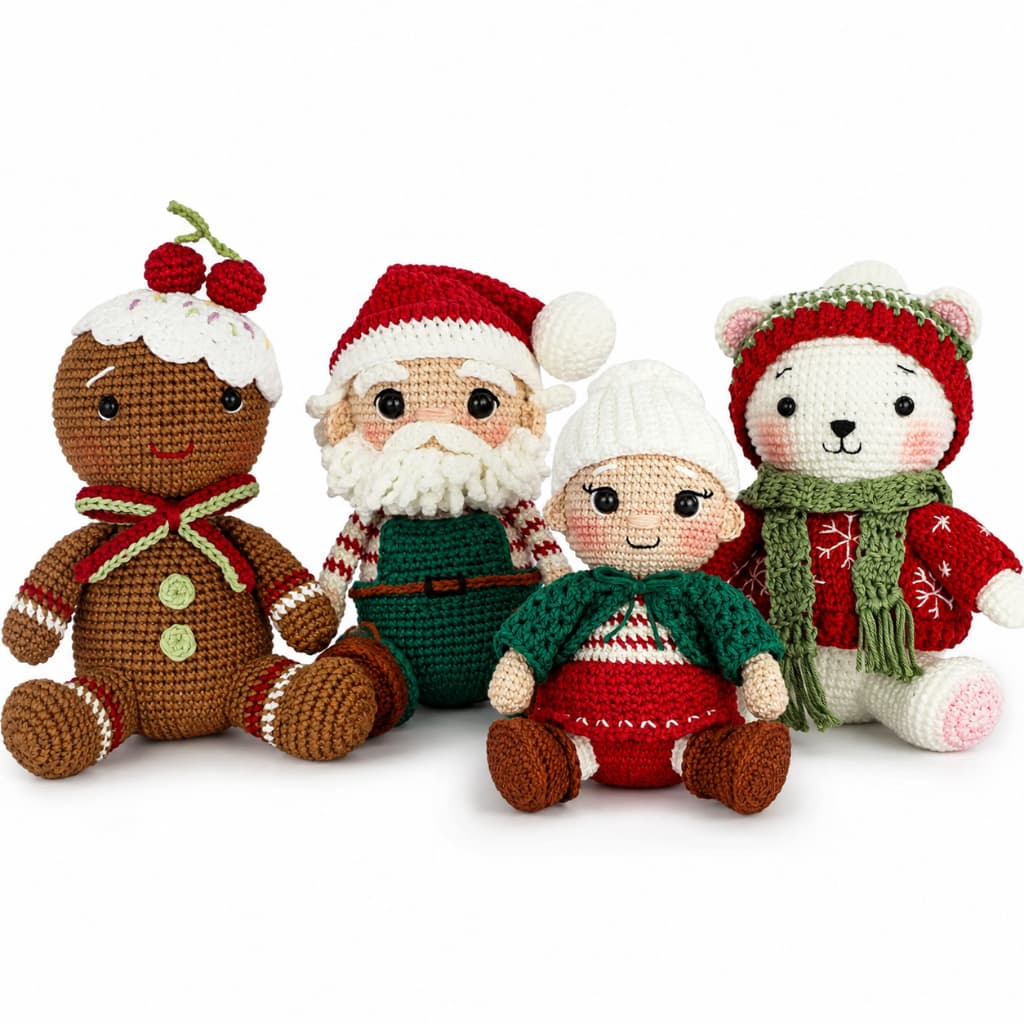 Kit Amigurumi Natal Círculo 2026 Completo | Crochê Faça Você Mesmo
