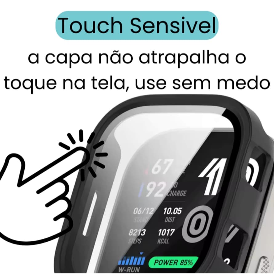 W.BILL Capa Case Relógio Smartwatch Protetor de Tela de Vidro Temperado Para Amazfit Bip Max