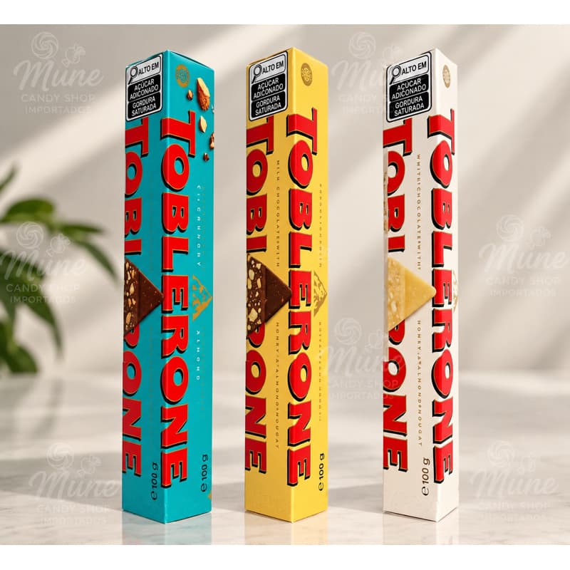 Chocolate Toblerone 100g Importado | Ao Leite, Branco ou Amêndoas | Unidade e Kits