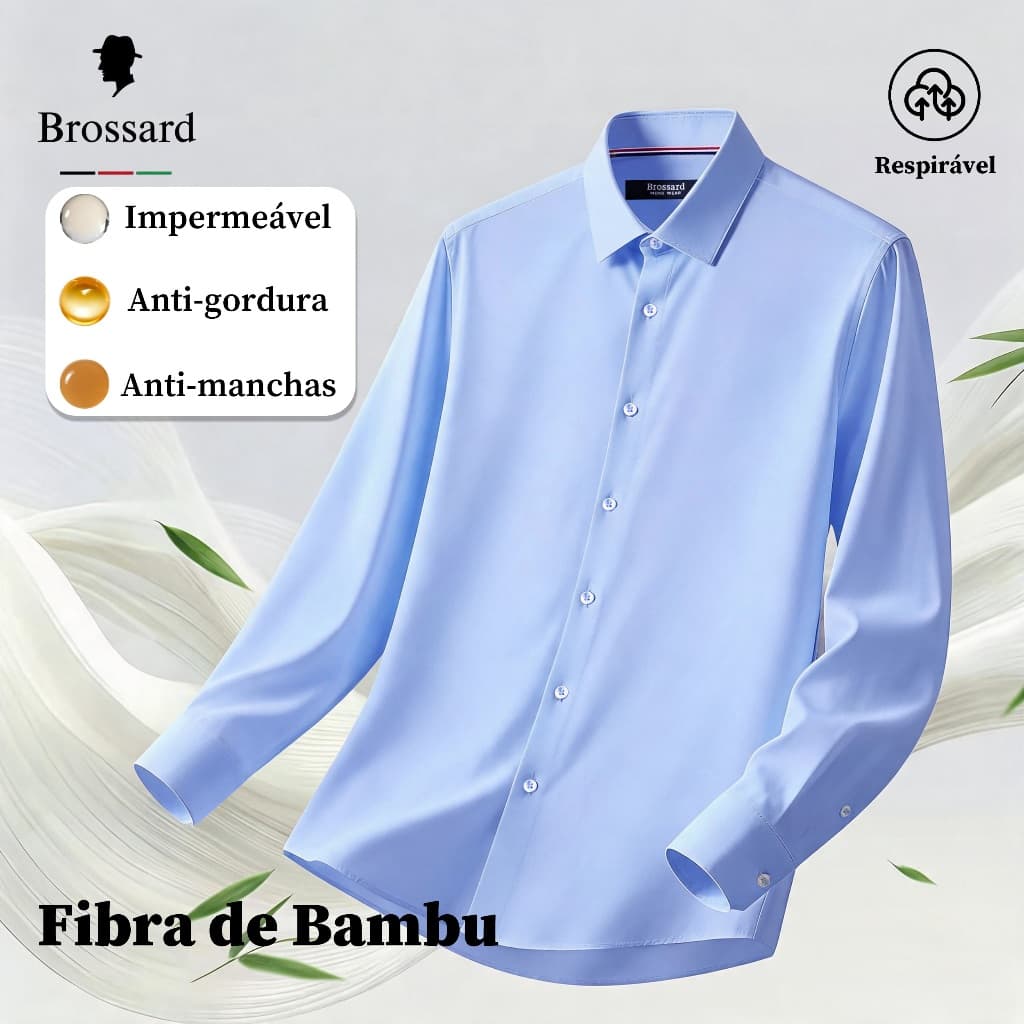 Camisa Social Masculina Slim Fit Luxo Impermeável, Ideal para o Trabalho, Prático e  Fácil de Cuidar