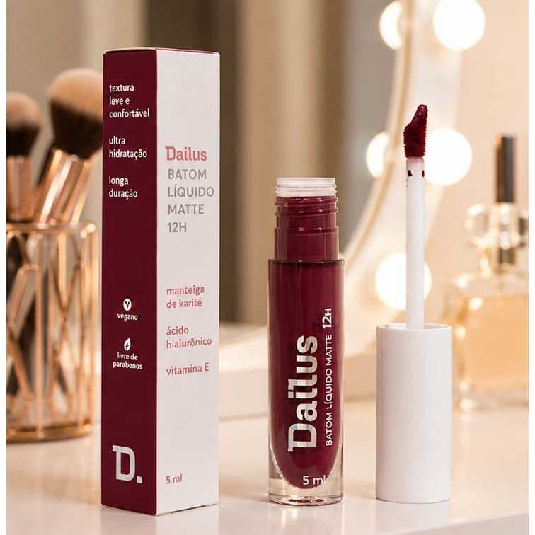 Batom Liquido Dailus Matte Ultra-hidratante 12h Sapatilha V:11/26