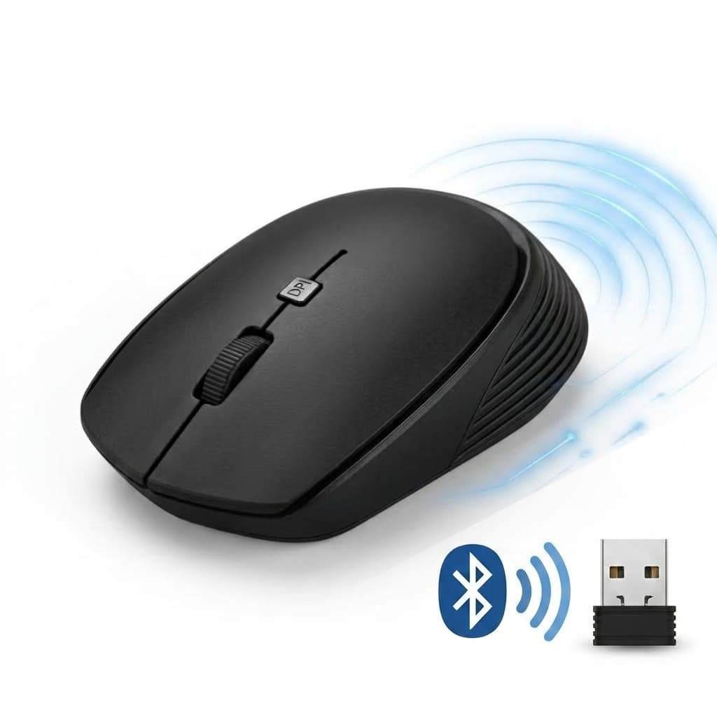 Mouse Sem Fio AG Bluetooth + 2.4Ghz Com DPI Ajustável