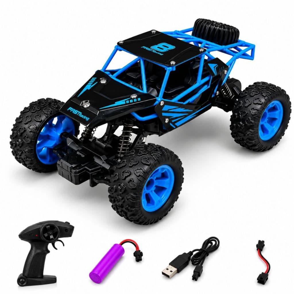 Carrinho de Controle Remoto Rally Off Road Recarregável Infantil
