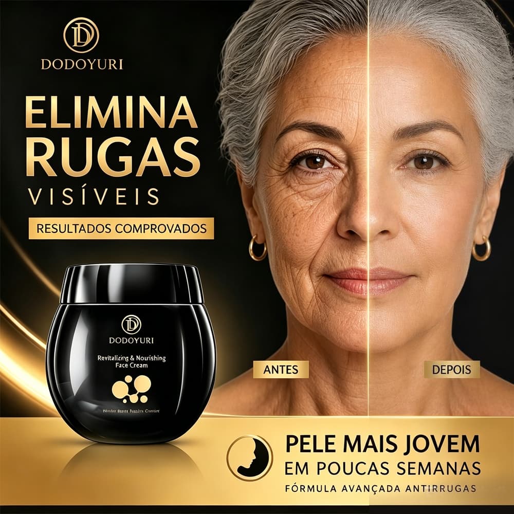Creme Facial Antirrugas Anti-Idade para Linhas de Expressão, Firmeza e Hidratação da Pele