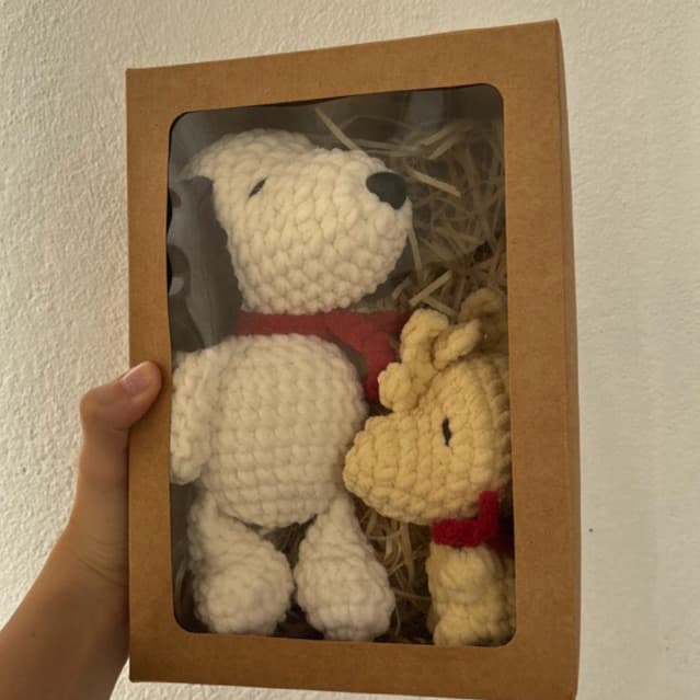 Kit Snoopy + Woodstock em Crochê | Amigurumi Artesanal | Presente
