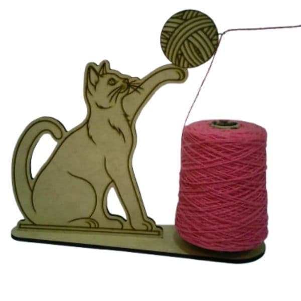 Suporte Para Linhas e Barbante em Forma de Gato | Porta Fio e Novelo Para Crochê e Artesanato