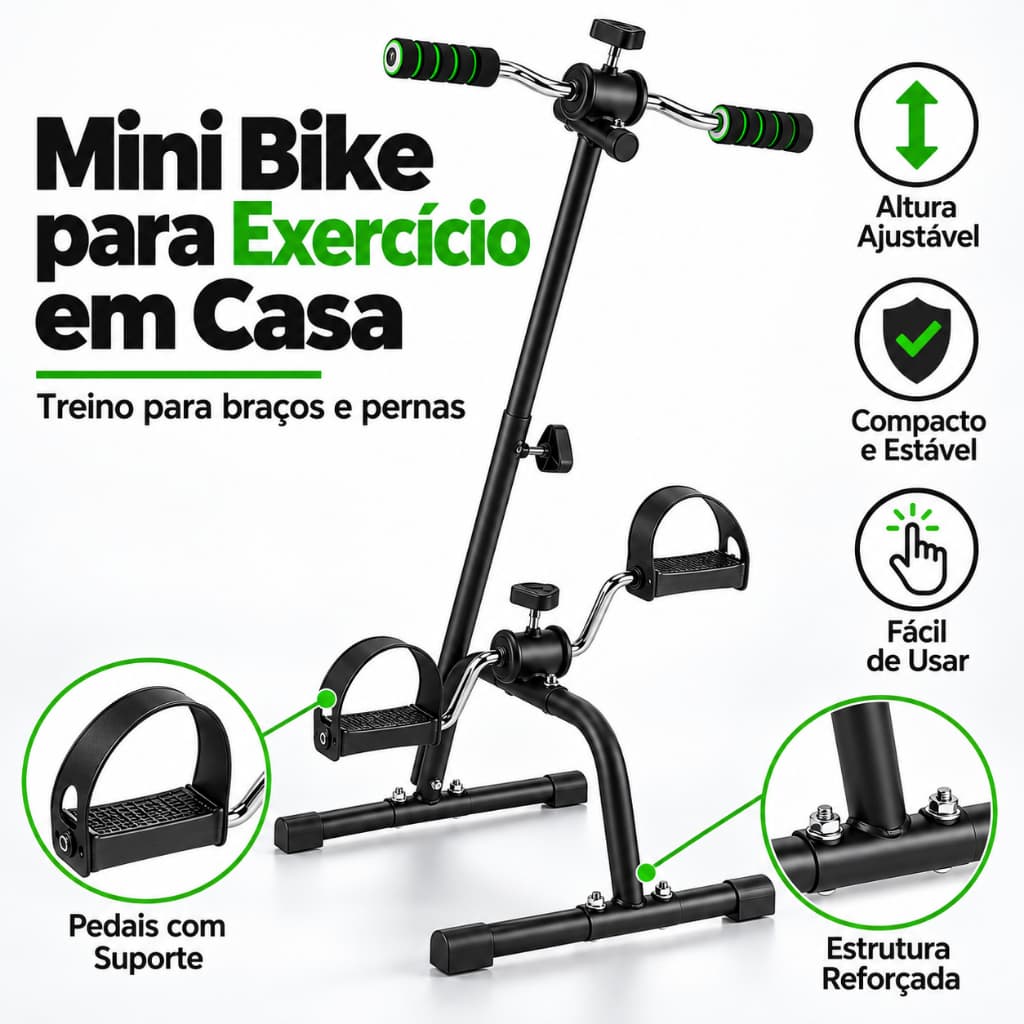 Mini Ciclo Bicicleta Bike Mini Bicicleta Ergométrica Para Treino de Pernas e Braços