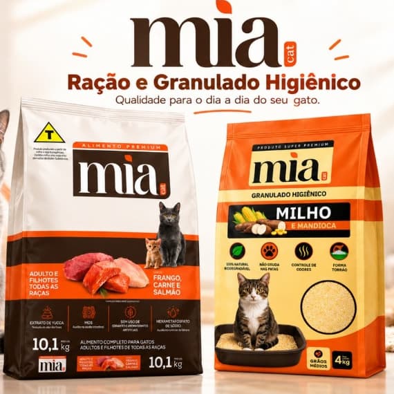 Kit Gato Ração para Gatos + Areia Higiênica Sanitária Combo Pet