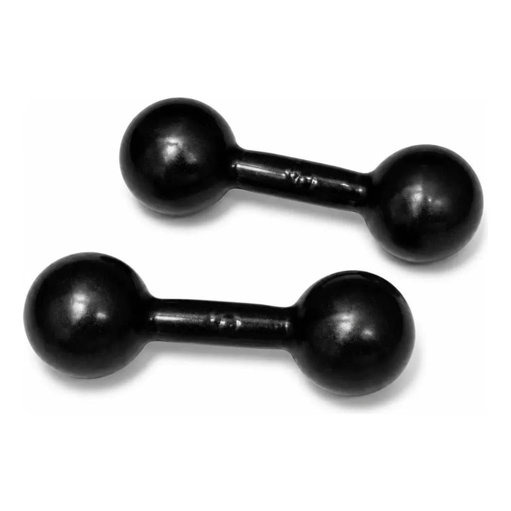 Kit 2 Halter 5Kg Emborrachados Musculação Academia Treino Peso Anilha Halter Fitness Exercícios Ferduor Físicos Esporte