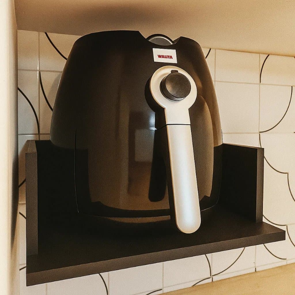 Nicho Suporte Airfryer Medidas P/ Litragem 3L 4L 5L 8L 12L Todas as Marcas MDF Prateleira Parede