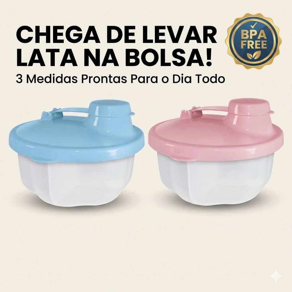 PORTA LEITE EM PO 3 DIVISORIA INFANTIL INJETEMP