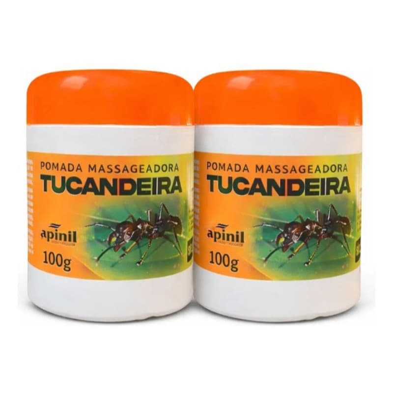 Kit 2 Pomada Massageadora Tucandeira 100g Apinil