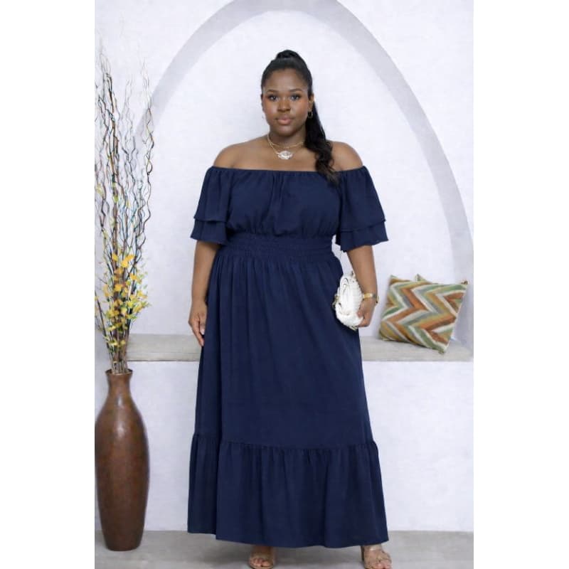 Vestido ciganinha ombro caído longo evangélica Duna feminino feminina plus size verão/primavera/outono/inverno