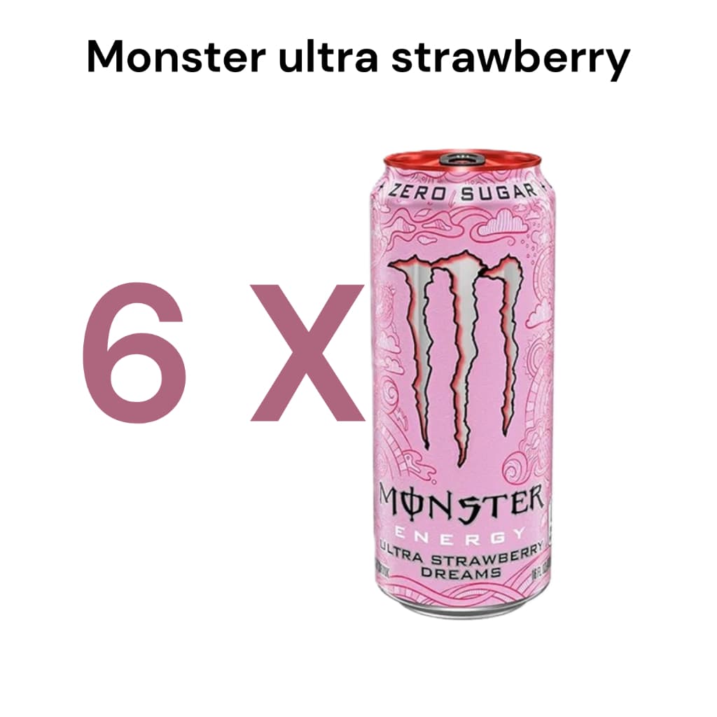 Kit 6 Monster Energy Ultra Strawberry Zero