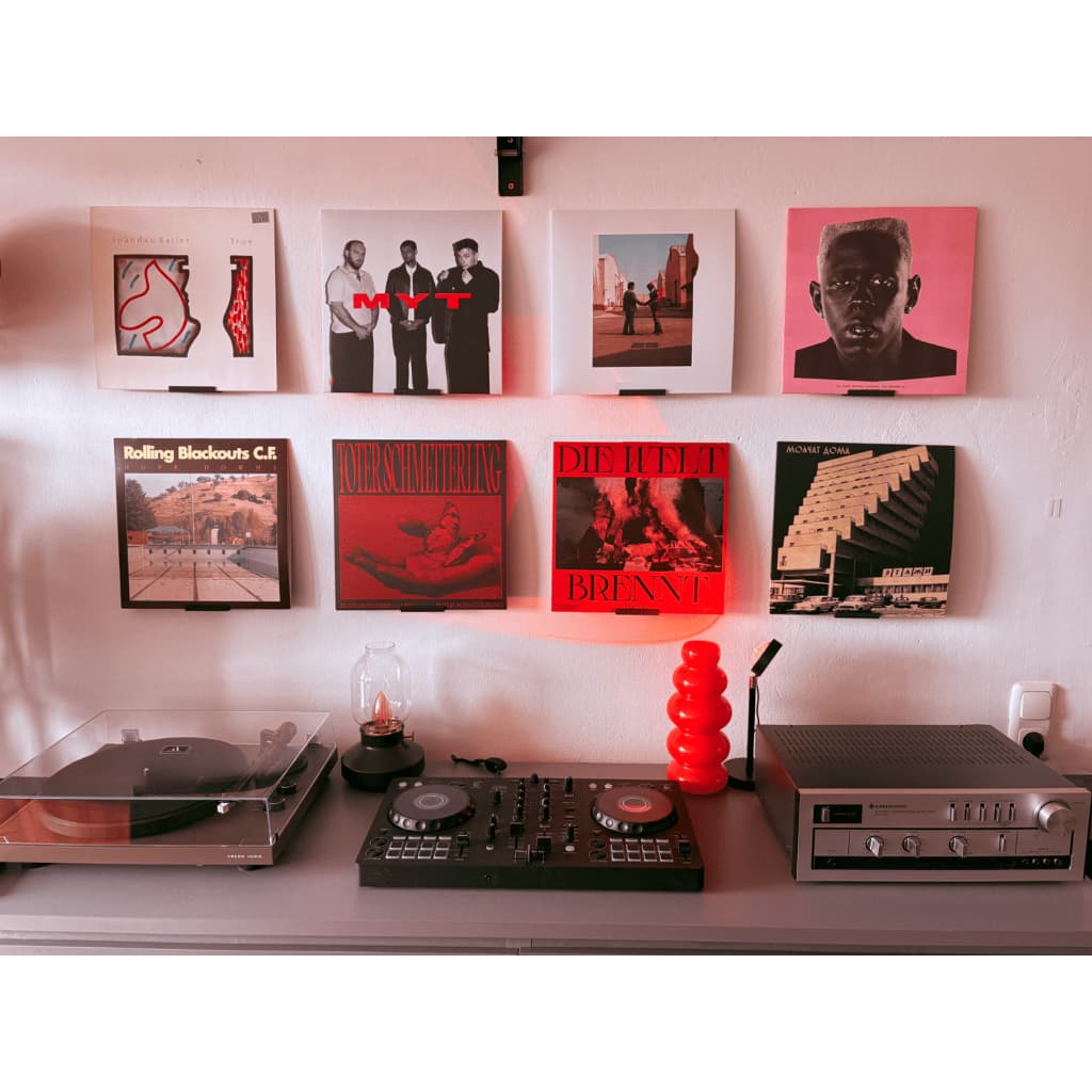 Suporte de Parede para Disco de Vinil LP – Expositor Decorativo para Capas de Vinil | Acompanha Buchas e Parafusos