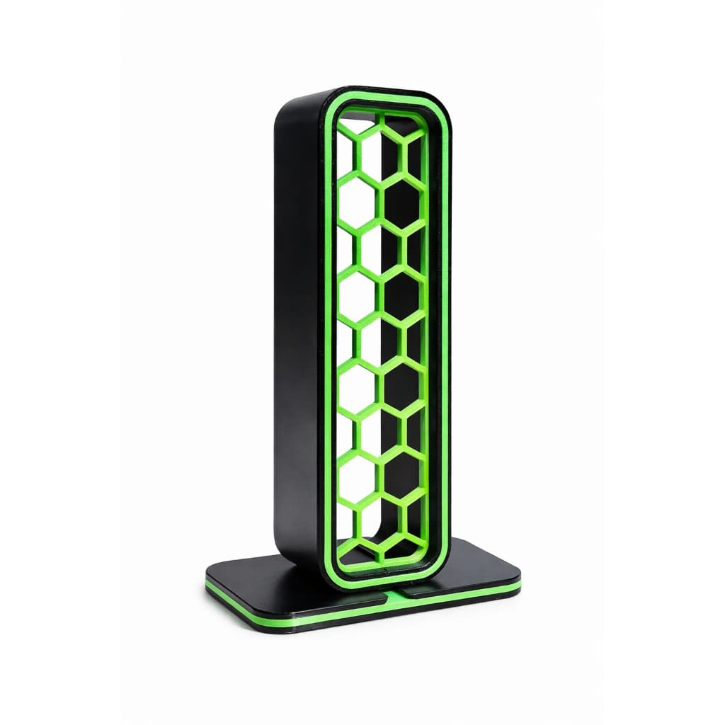 Suporte para Headset Gamer Base Headphone Stand Estilo Colmeia Gamer Mesa Setup Gamer Produzido em Impressora 3D