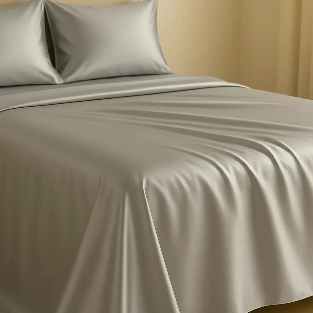 Kit Jogo de Lençol Cama Casal Queen Cetim Charmousse 4 Peças Seda Com Lençol Superior
