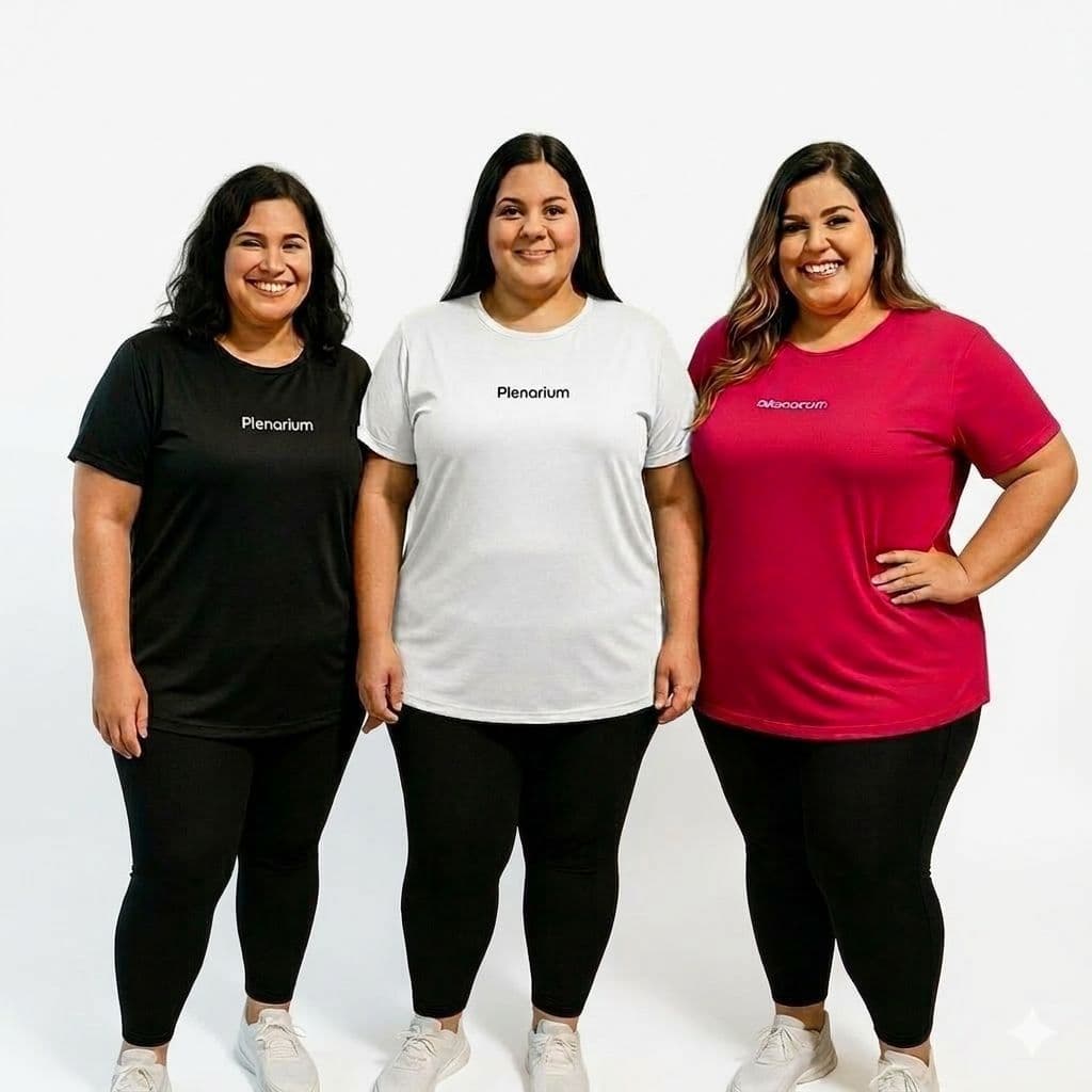 kit 3 camiseta camisa feminina dry fit plus size moda fitness academia malhação Tapa Bumbum