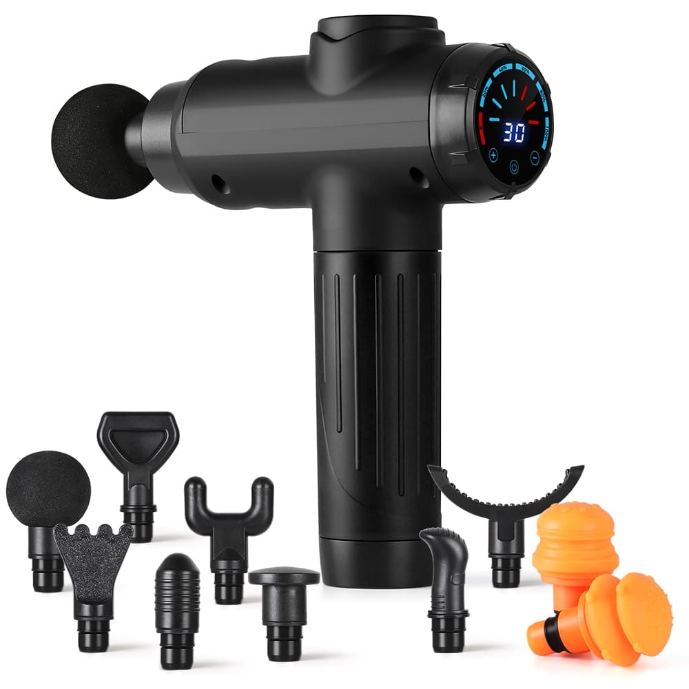 Massageador Muscular Elétrico, Massageador Fascial Para Todo O Corpo Com Tela Led, 10 Cabeças De Massagem