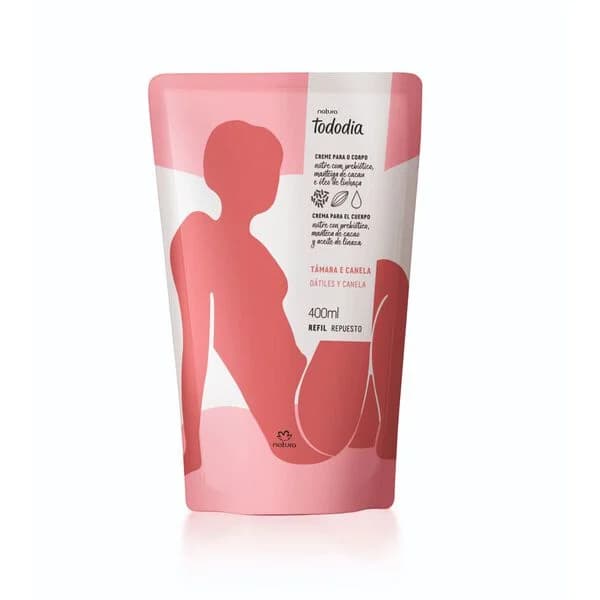 Refil Creme Hidratante Tâmara e Canela Natura Tododia 400ml