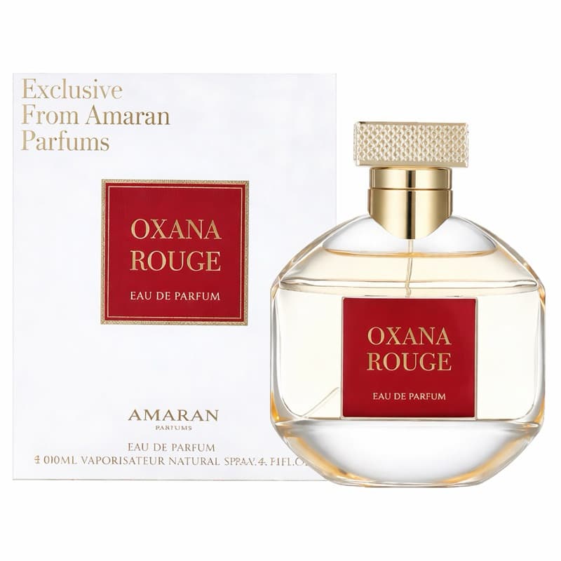 Perfume Amaran Oxana Rouge 100ml EDP Feminino Importado – Floral Ambarado Doce, Alta Fixação e Projeção