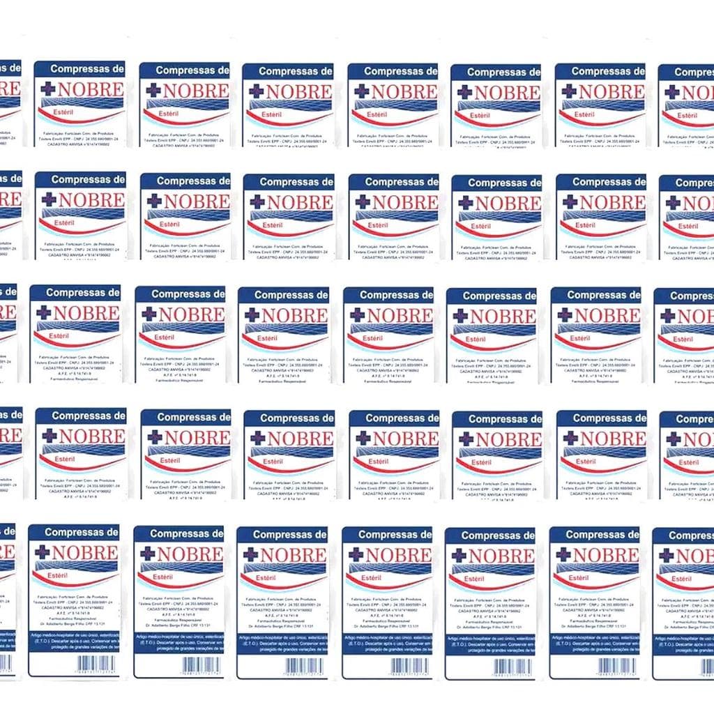 Kit 100 Envelopes Gaze Estéril 13 Fios Nobre c/ 10 unidades Cada Totalizando 1000 unidades